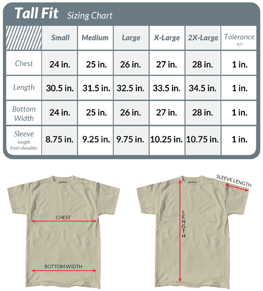T-Shirt Sizing And Buyer Guide | Heavy T Shirts