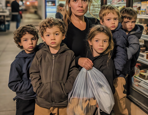 Single mom of 5  can’t pay for groceries – Find out who saved her!